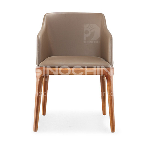 DPT-2127 Minimalist leisure coffee chair, dining chair, ash solid wood + stereotyped cotton